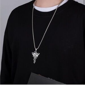 5for$10 Mamba Necklace for Men Stainless Steel Mamba Snake Pendant Chain